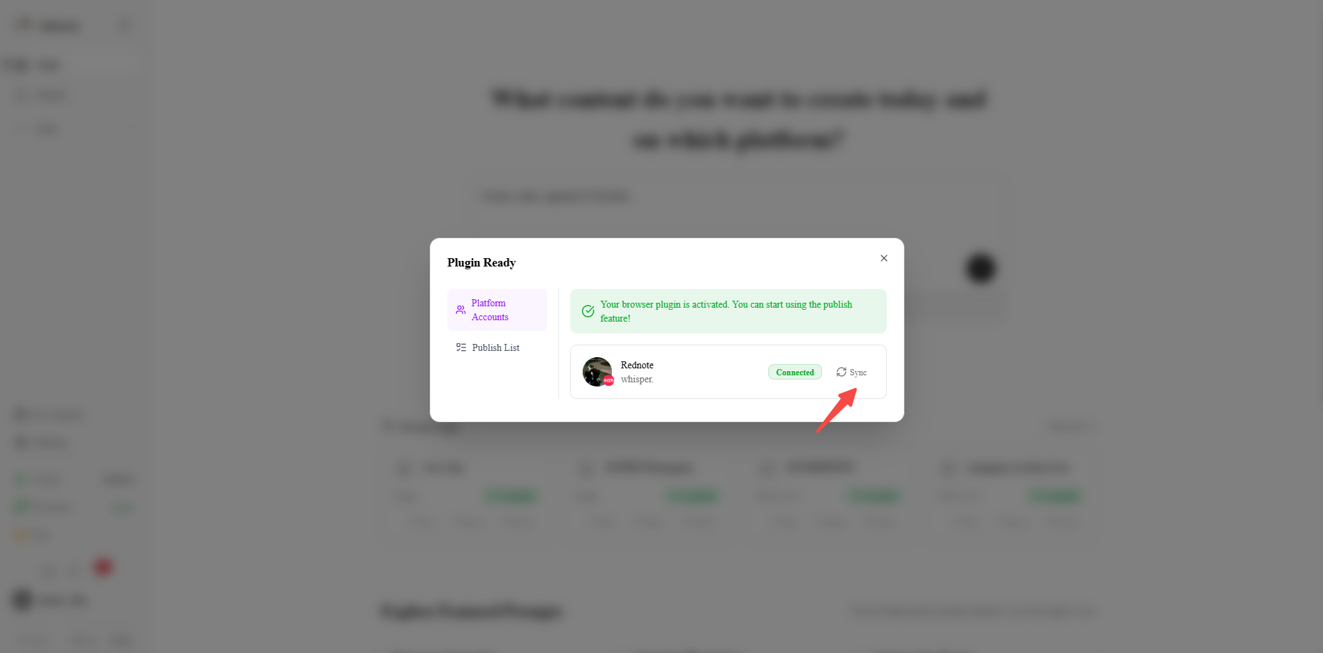 Klicken Sie auf 'Synchronisieren', um das Konto zu synchronisieren